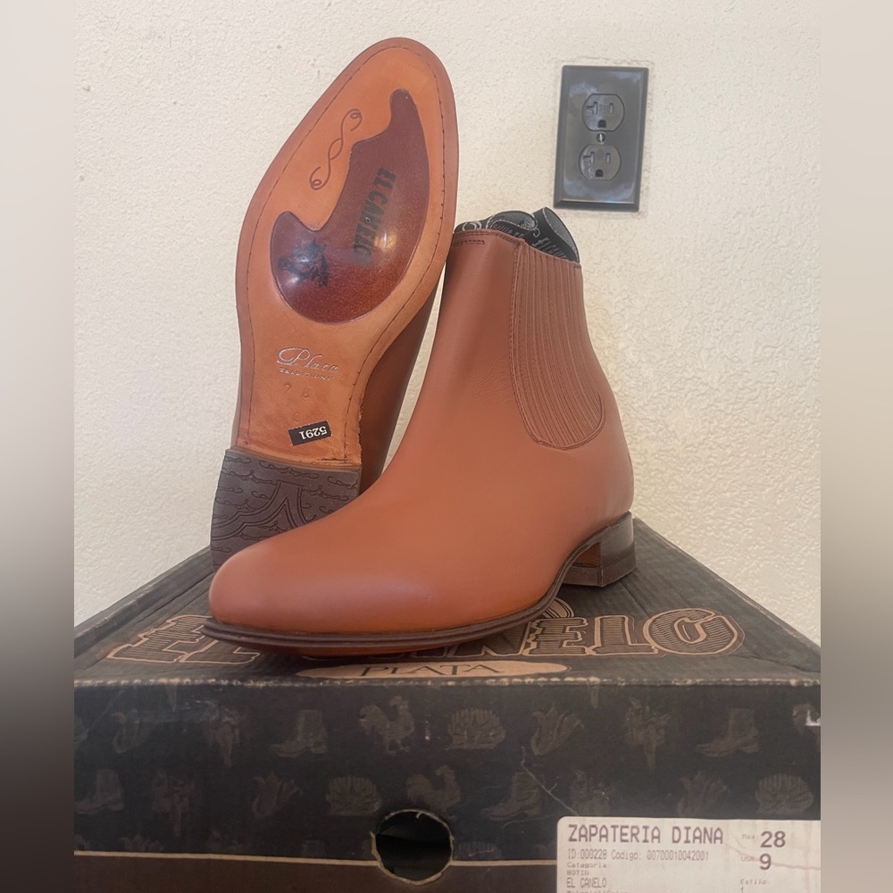 Men's Tan Leather Ankle Boots